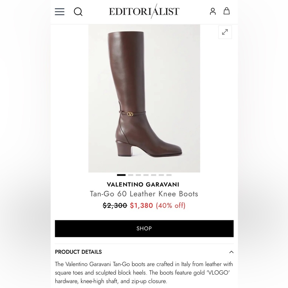 Valentino Garavani Brown Leather Heeled Boots